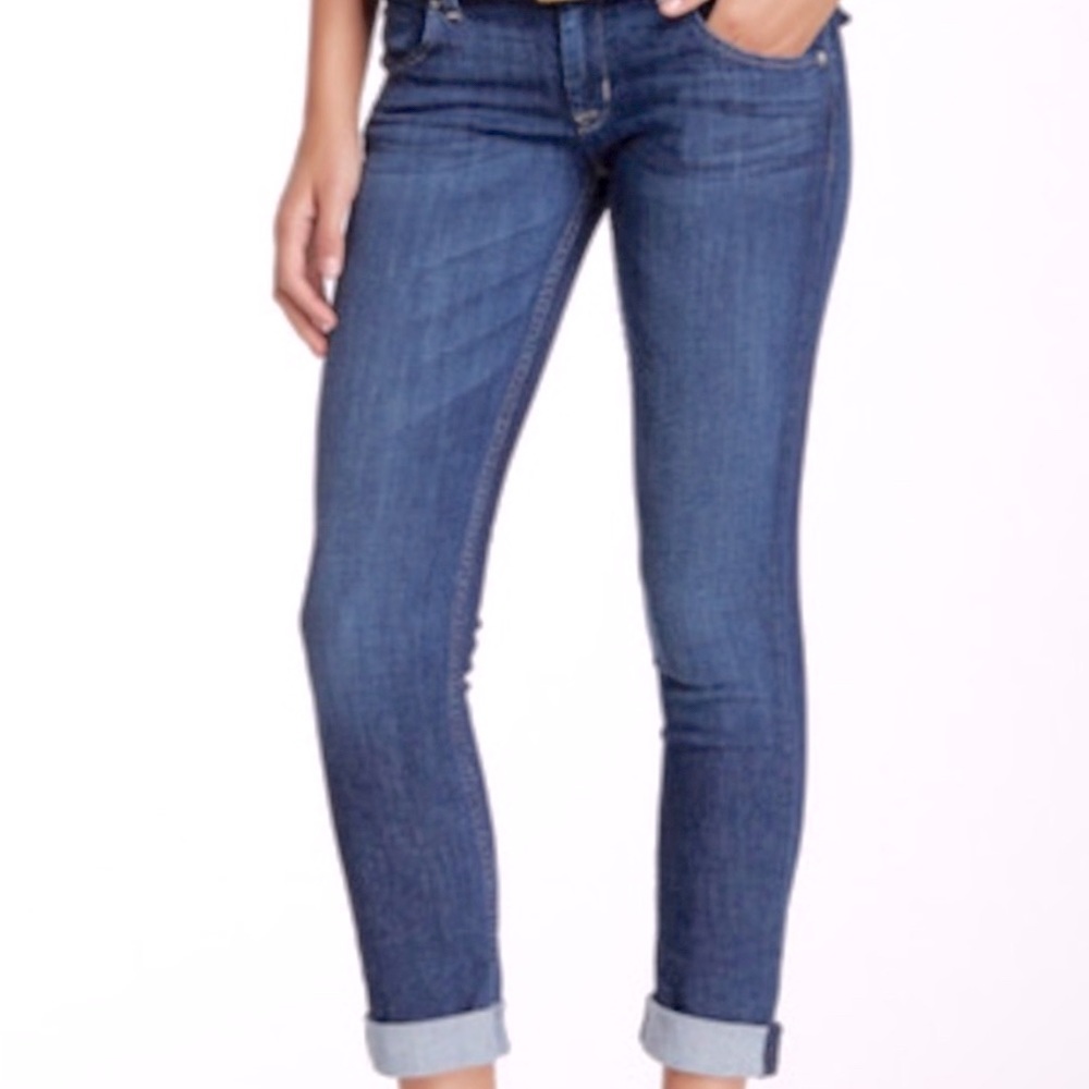 Hudson Tall Crop Skinny jean with cuff  size 29R